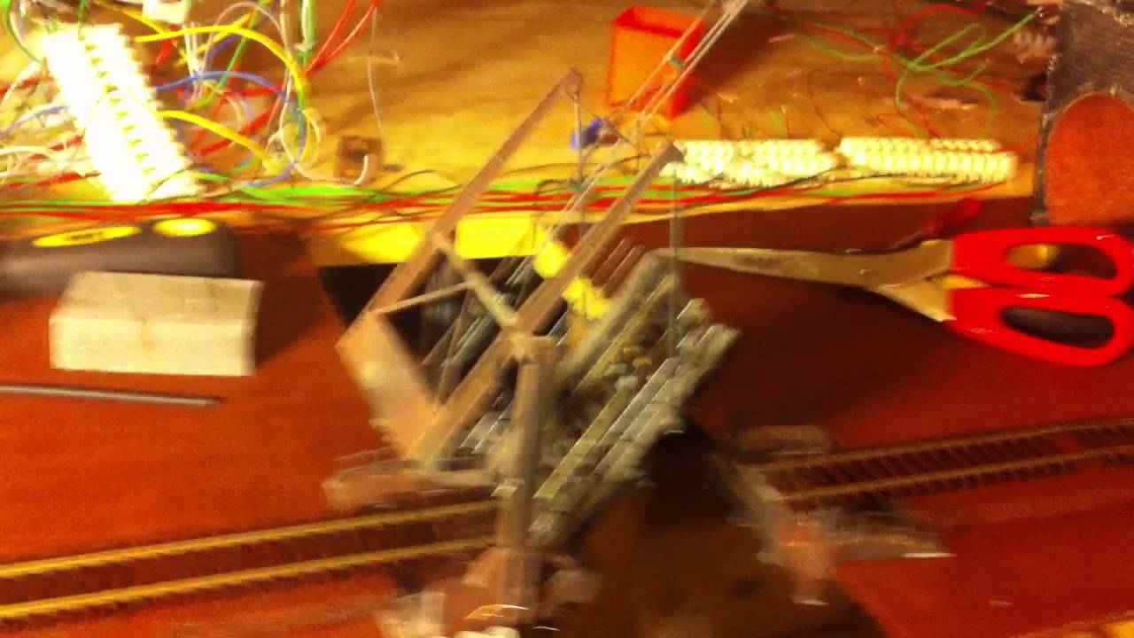 Model railroad tilt bridge testing