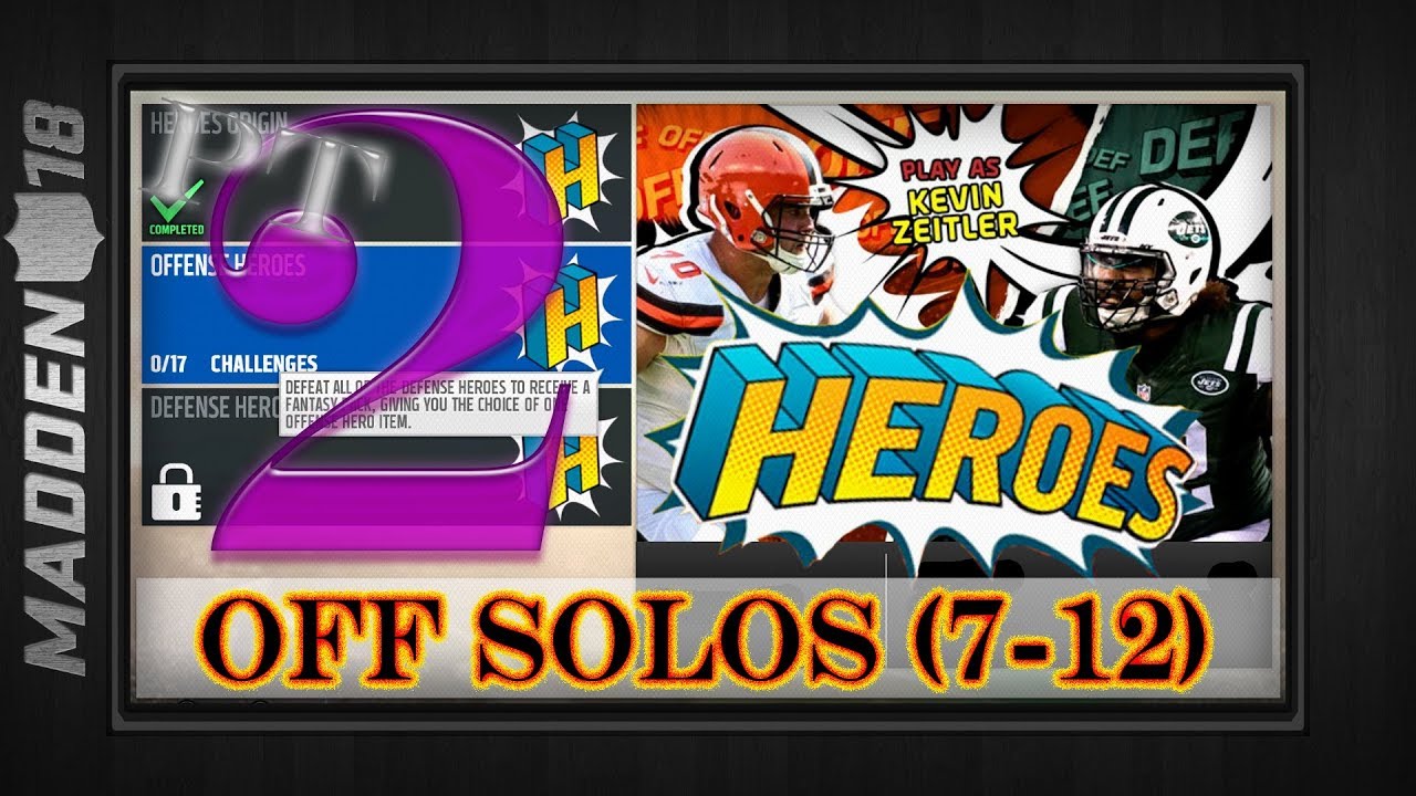 How To Beat MUT HEROES SOLOS Fast & Easy Challenges (7-12) - Offensive Strategy Guide - Madden 18