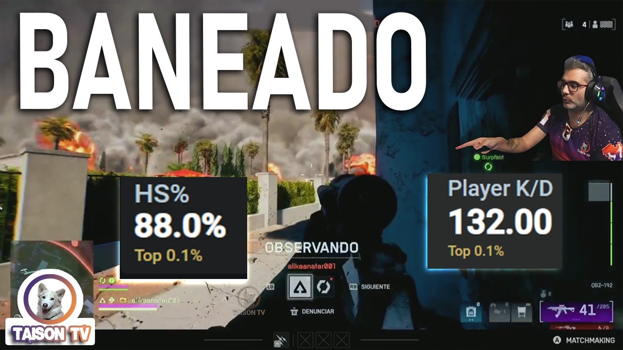 Baneados en Battlefield y Cazando Chetos: Cazado con 139 de K/D y 88% de  HS