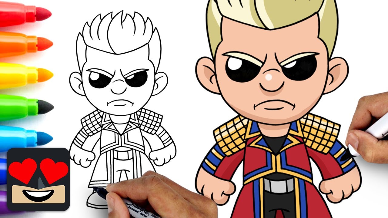How To Draw Cody Rhodes | WWE