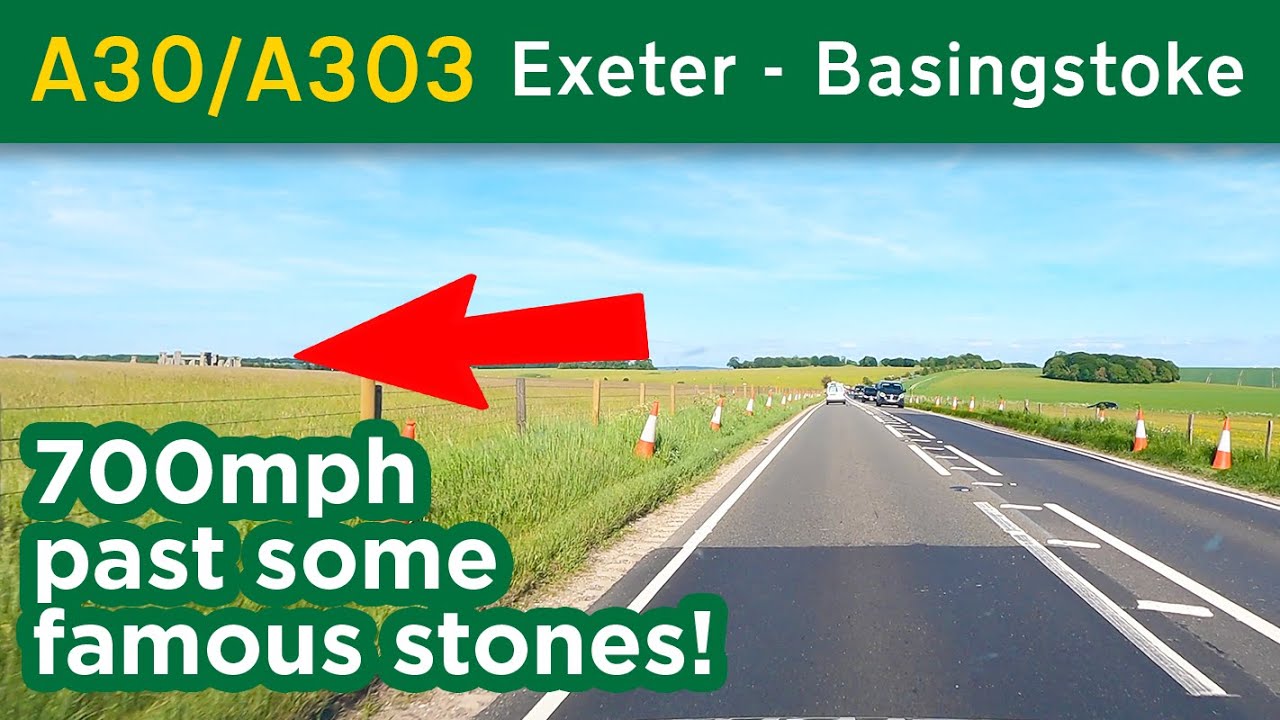 The A30 and A303, 700mph past Stonehenge