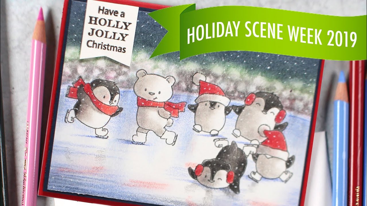 Holiday Scene Week #2: Ice Rink in Polychromos Pencils