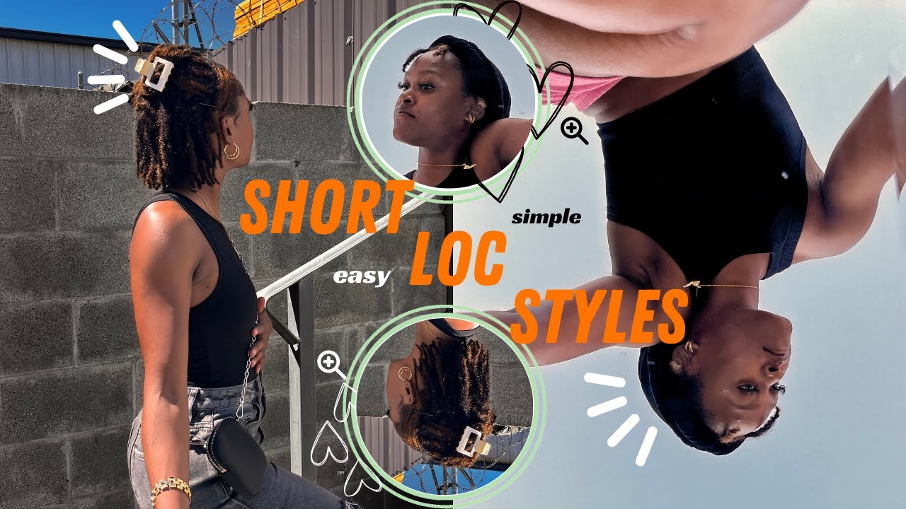 SHORT LOC STYLES I claw clip tutorial, head wrap, no retwist needed, and more...
