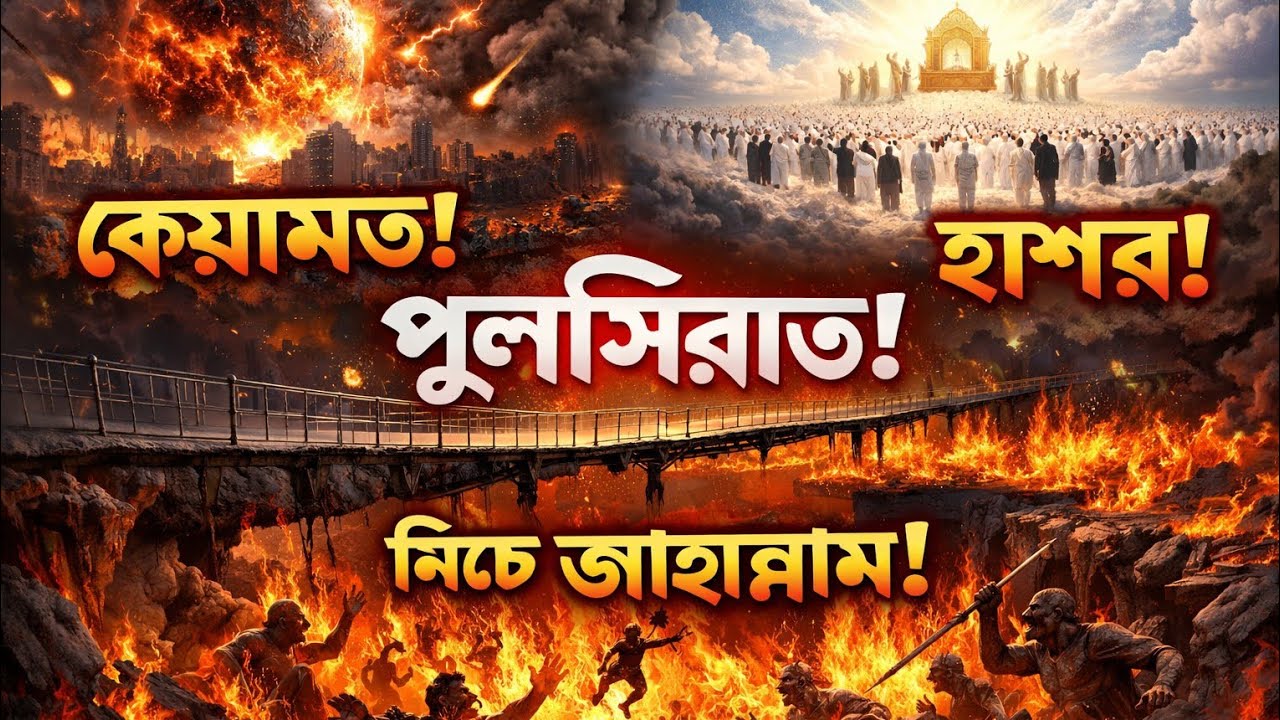 হাশরের মাঠের বিচার ও পুলসিরাতের ভয়াবহ দৃশ্য | Jahannam & Hellfire