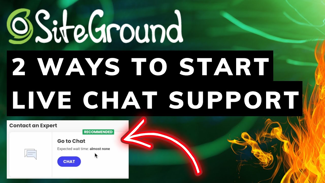 2 Ways to Start SiteGround Live Chat Support Tutorial