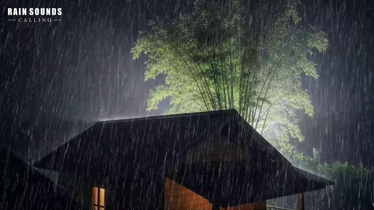 Rain Sounds for Sleeping - ASMR Rain and Thunder Sounds on Cabin Roof For Sleeping, Relaxing #Rain 1