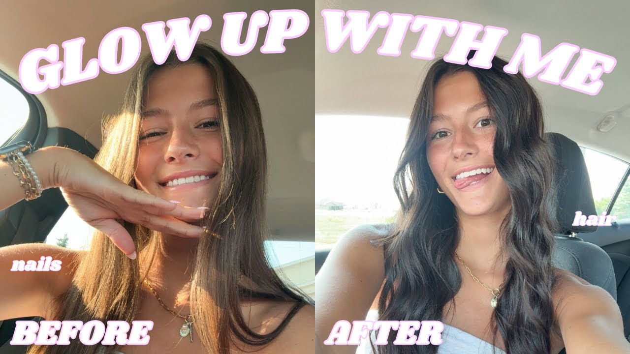 GLOW UP WITH ME FOR COLLEGE *back to school edition* | hair day, nails, & skincare