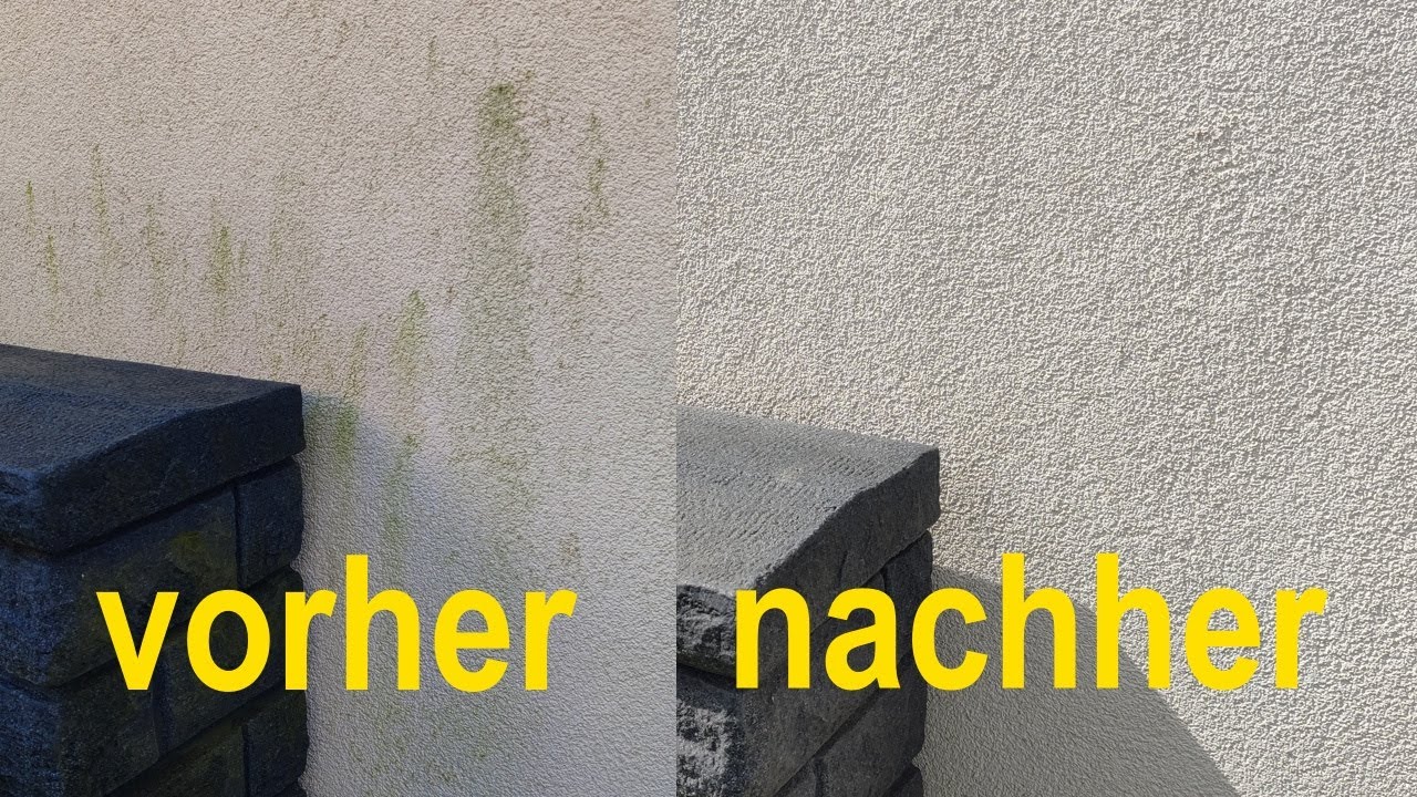 Gr&uuml;nbelag von Hauswand m&uuml;helos selbst entfernen - so einfach mache ich es