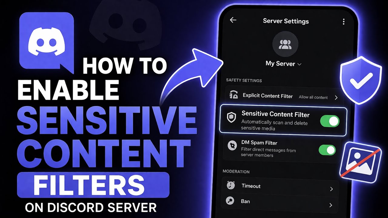 How to enable sensitive content filters on Discord Server
