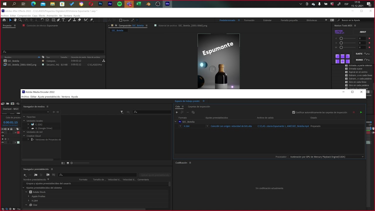 Procesado Animación After Effects
