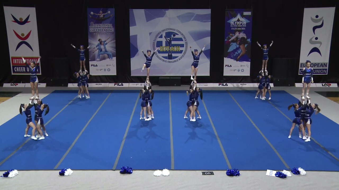 71 JUNIOR L4 TEAM CHEER ALL GIRLS ΠΥΡΑΜΙΣ BLUE DRAGONS