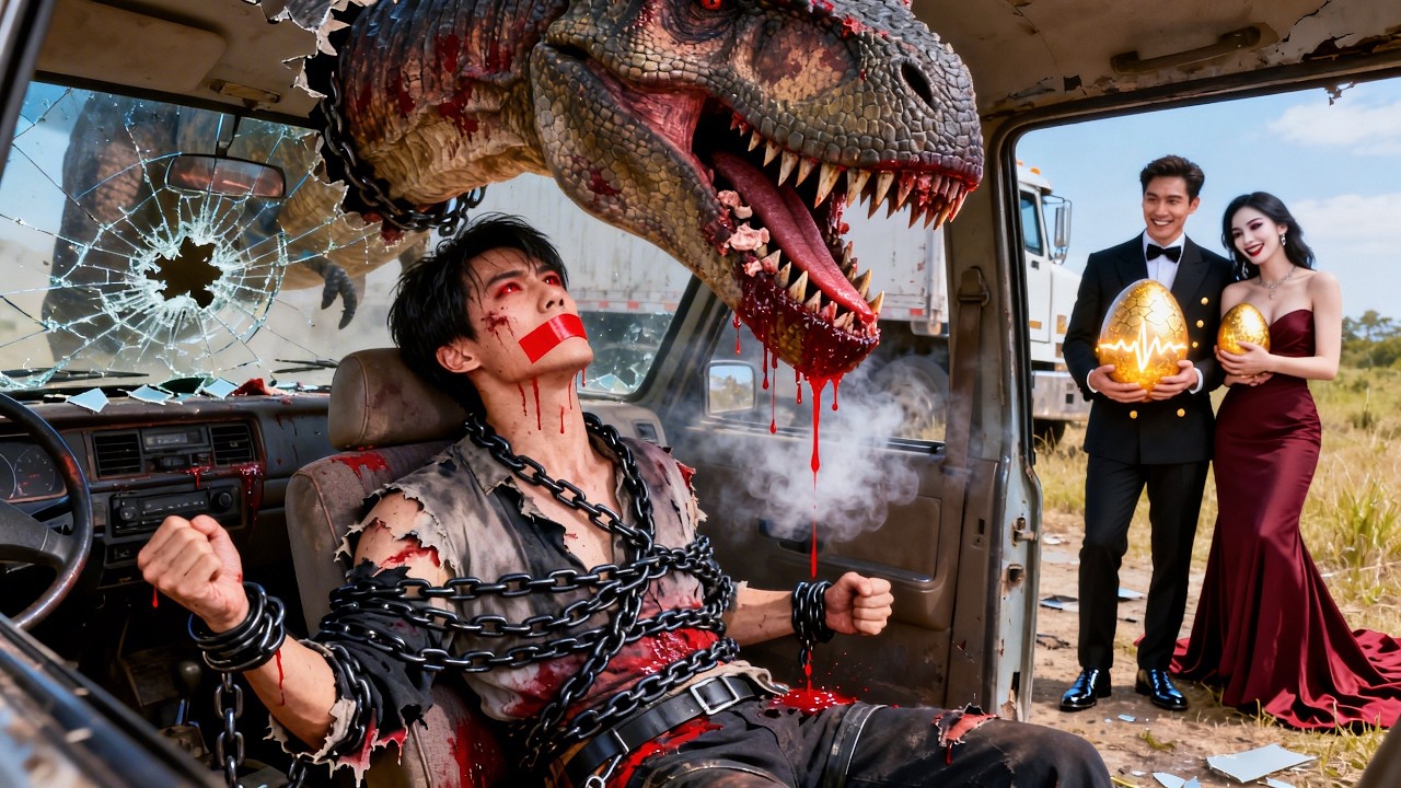 Wife and lover break his legs, feed him to dinosaurs. Reborn, he'll make them regret!#movie #drama