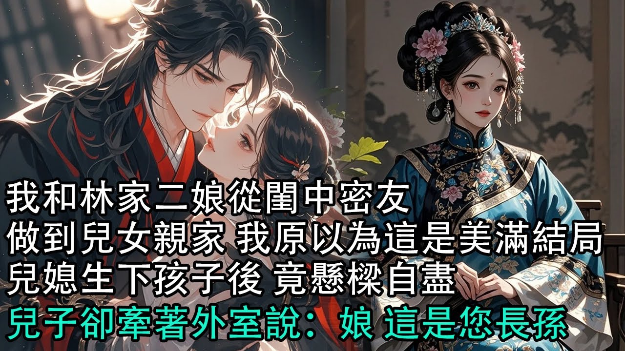 【一口氣看完】我和林家二娘從閨中密友，做到兒女親家 我原以為這是美滿結局，兒媳生下孩子後 竟懸樑自盡，兒子卻牽著外室說：娘 這是您長孫#古言 #有聲小說 #情感故事