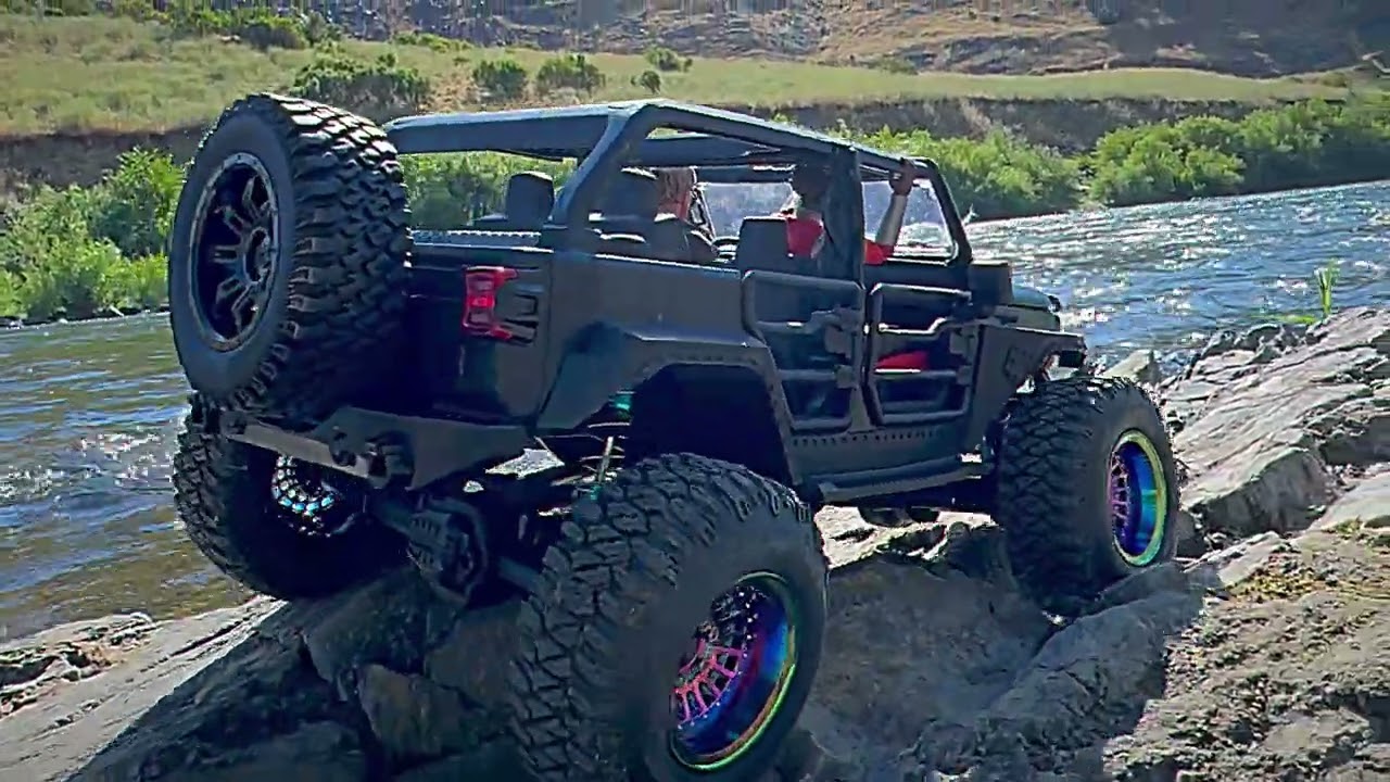 Testing our upgrades!  MN128 Jeep RC Riverside Rock Crawling ⛰️👍￼