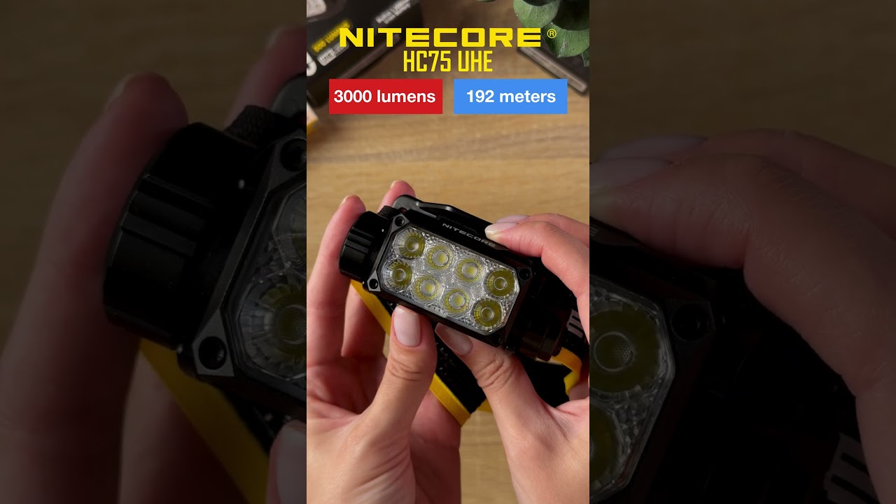 Mocna latarka czołowa Nitecore HC75 UHE