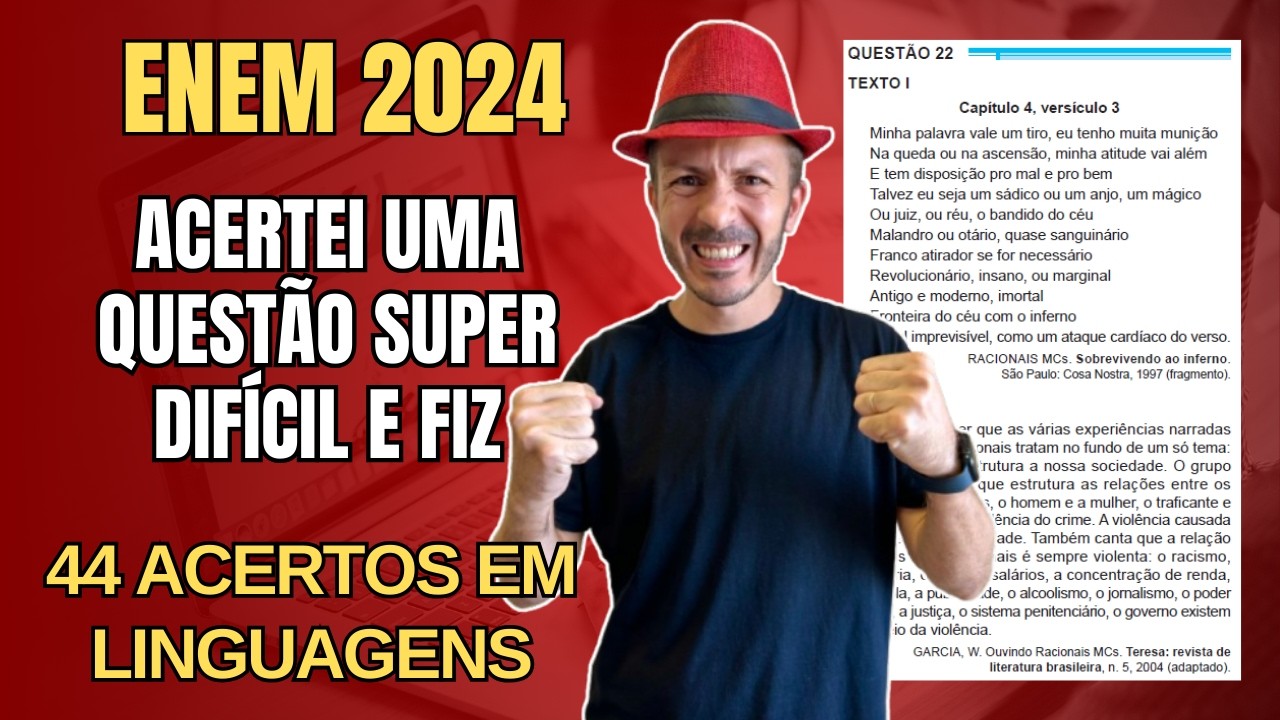 ENEM 2024: Capítulo 4, versículo 3 Minha palavra vale um tiro, eu tenho muita munição