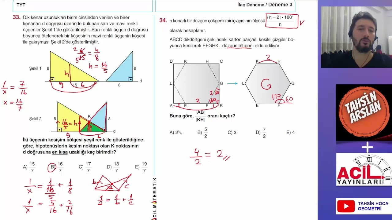 İLAÇ TYT DENEMESİ GEOMETRİ 3