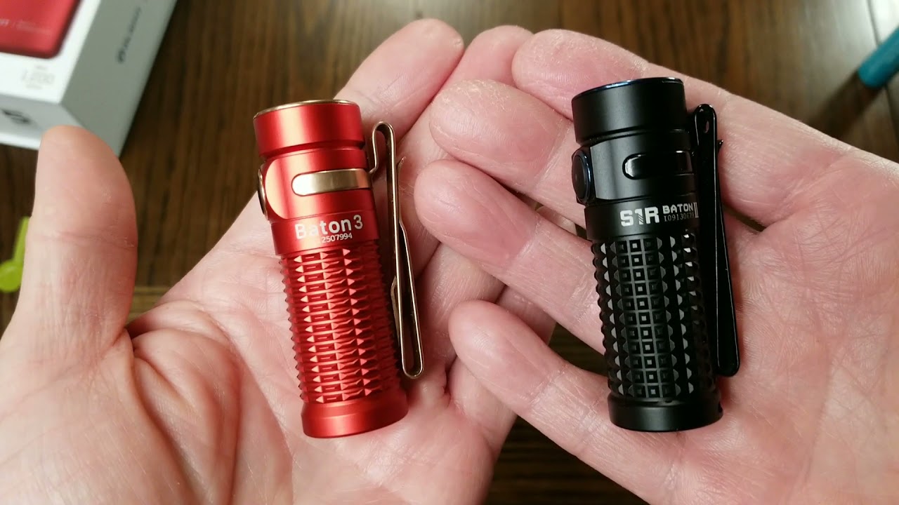 Olight Baton 3 versus Olight S1R Baton II.