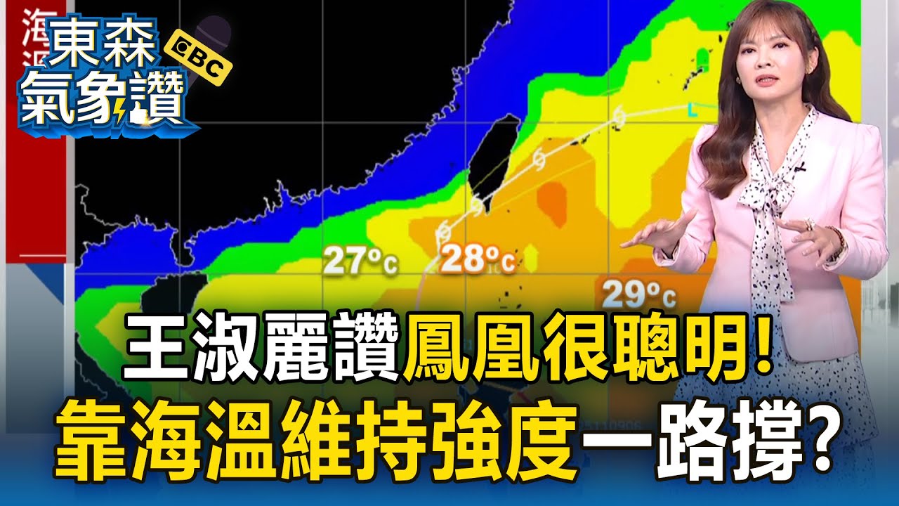 不死鳥？王淑麗讚鳳凰很聰明「還沒要解散」！海溫維持強度...一路撐到現在就是要登台？【東森氣象讚】