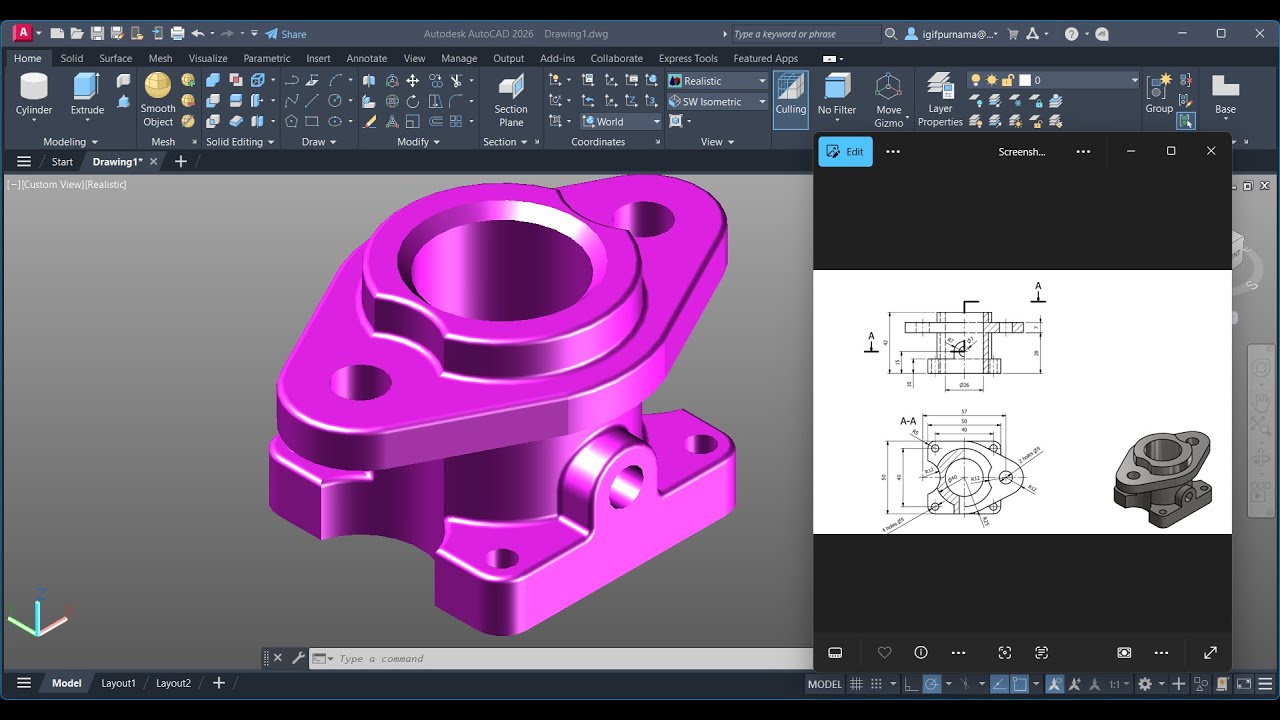 Tutorial AutoCAD 2026 Untuk Pemula