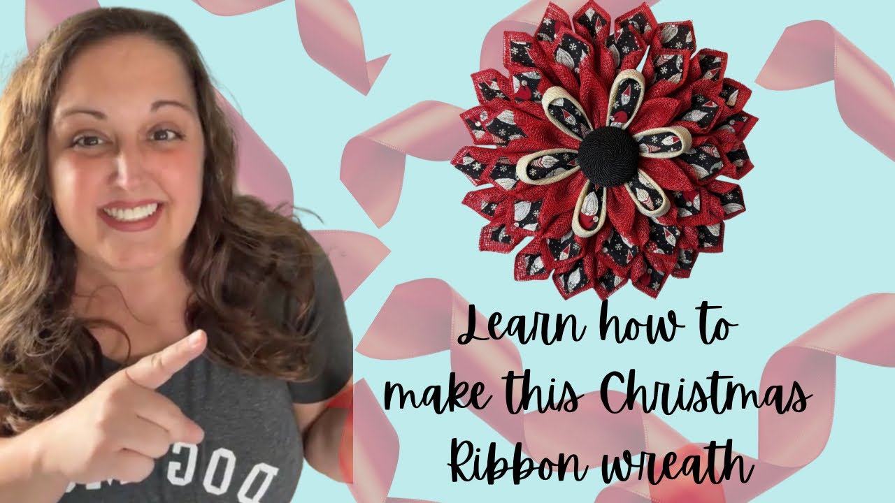 DIY Christmas Gnome Petal Wreath Tutorial | Red & Black Burlap Flower | Easy Holiday Door Décor 2025