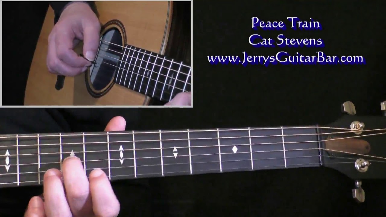 Урок игры на гитаре с интро к треку «Peace Train» от Cat Stevens