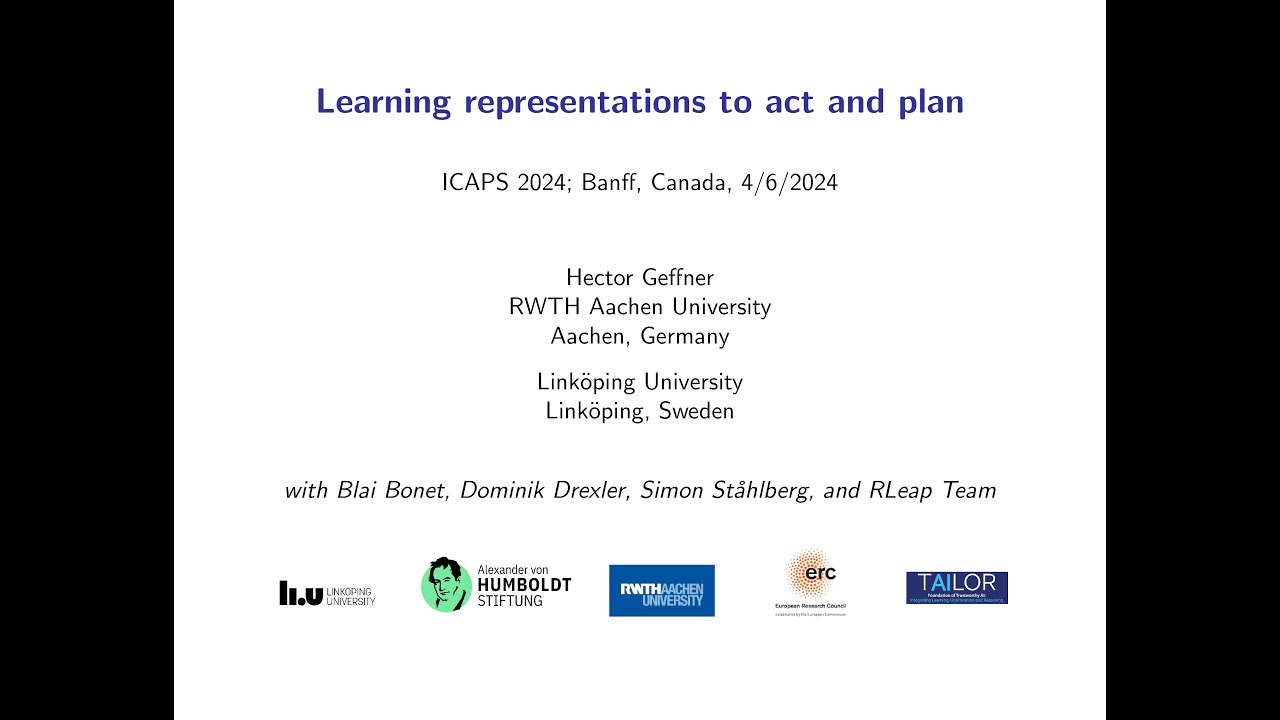 ICAPS 2024 Keynote: Hector Geffner on 
