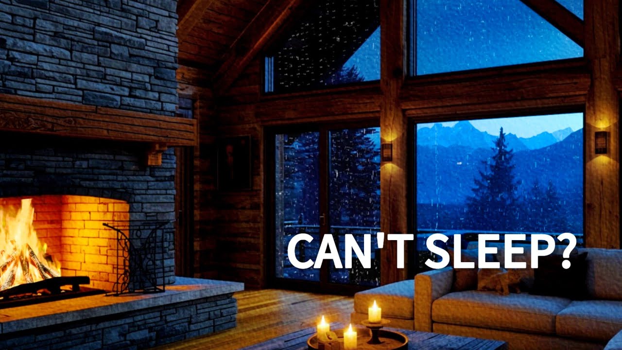 Can’t Sleep Tonight? 🌙 Heavy Rain on Window | Cozy Cabin ASMR