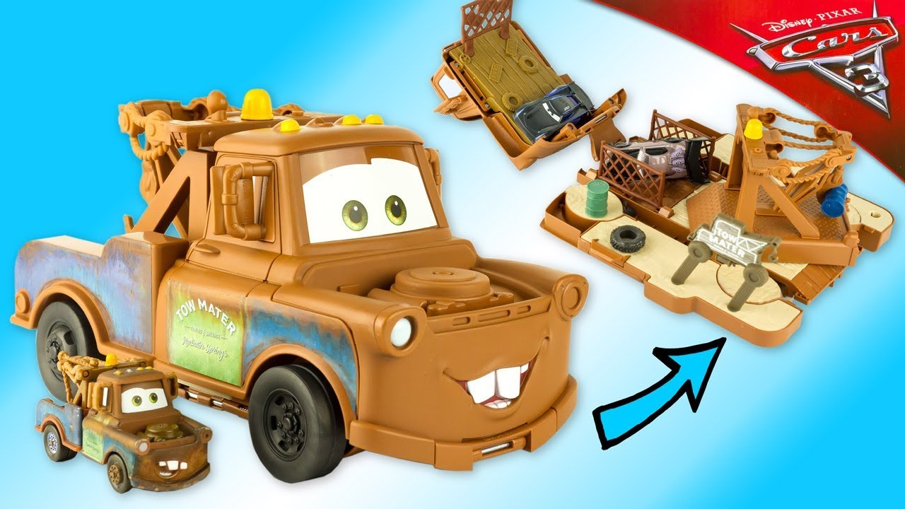 Cars 3 Martin Transformable Casse Transforming Tow Mater McQueen Jouet Toy Review Juguetes Rayo
