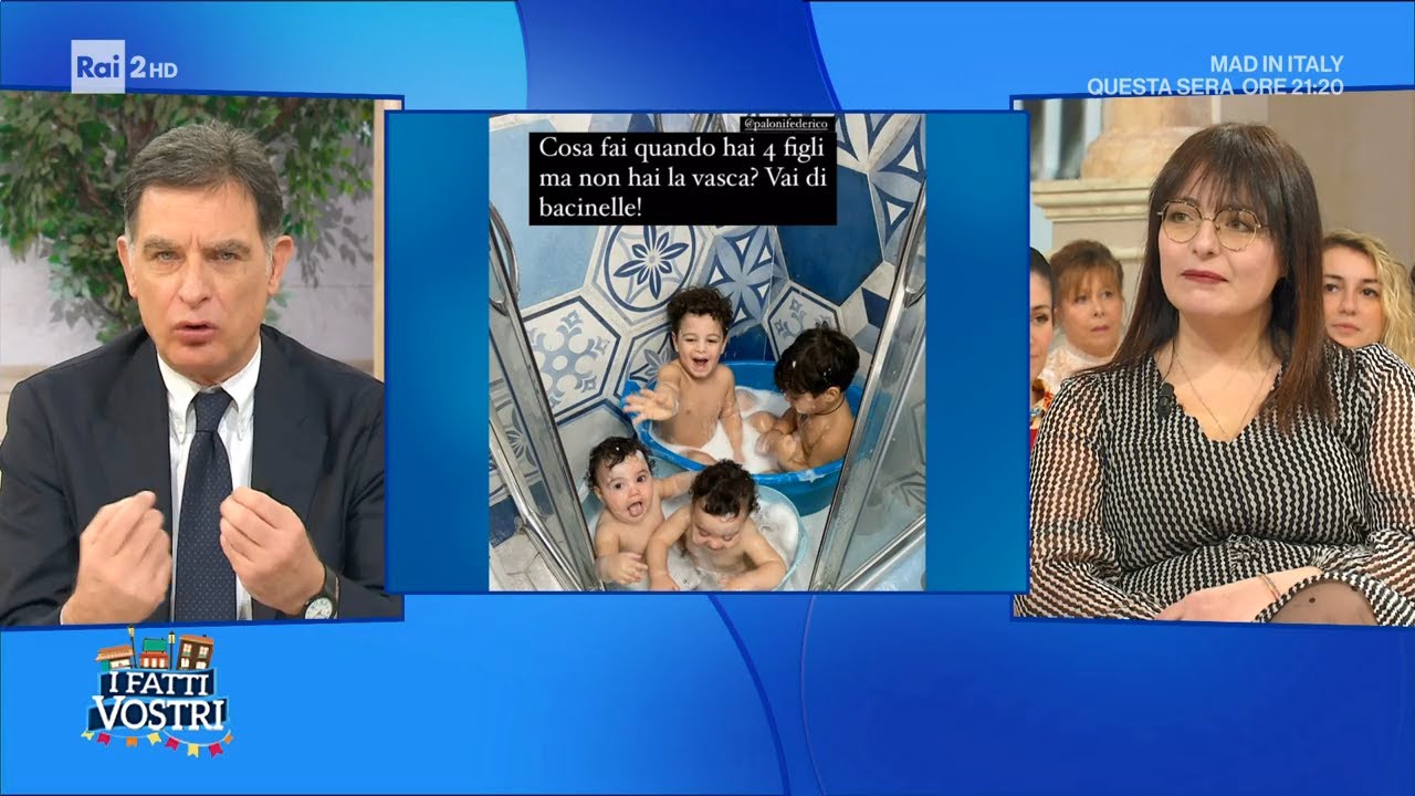 Doppio parto gemellare - I Fatti Vostri 29/01/2024