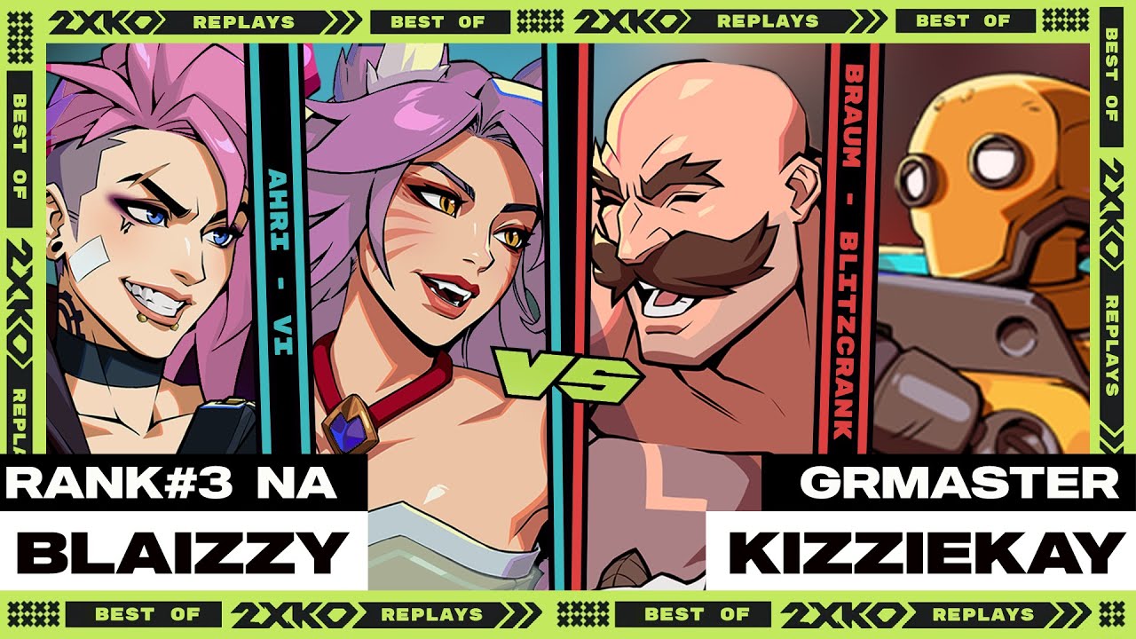 2XKO ▰ BLAIZZY (#3 Ranked Ahri / Vi) vs KIZZIEKAY (Braum / Blitzcrank) ▰ High Level Gameplay ▰