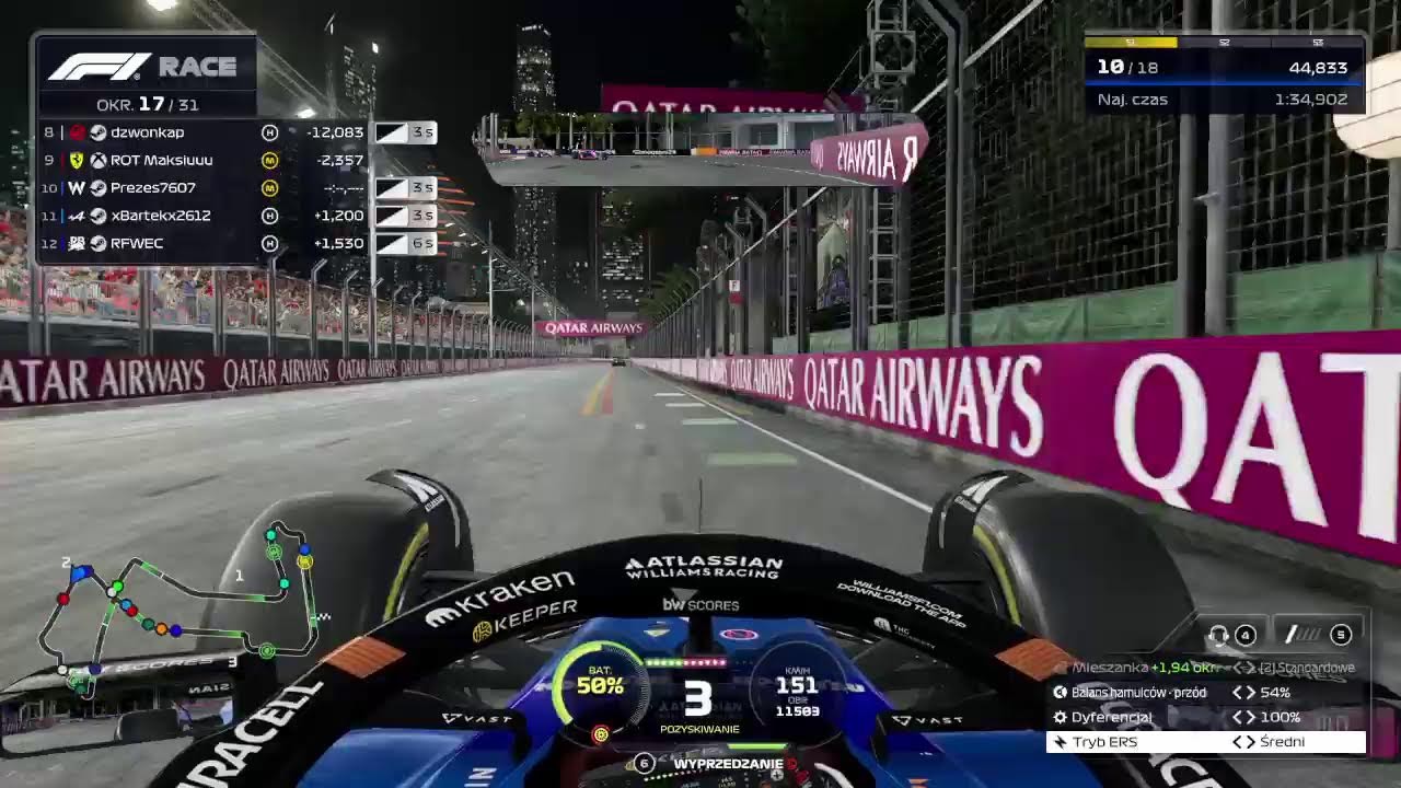 GP Singapur Gorross Esport League runda 10 (moja perspektywa)