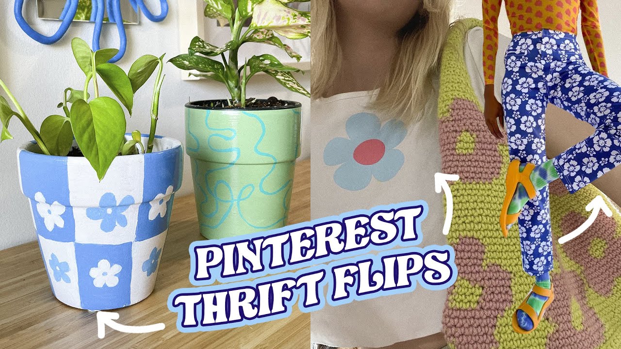 Pinterest inspired THRIFT FLIPS | NO SEW | how to make basic thrift clothes pieces trendy*