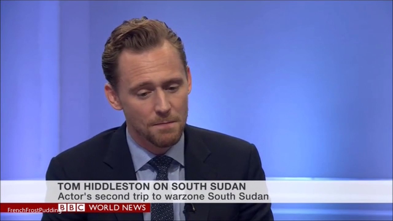 Tom Hiddleston on BBC world news UNICEF 29/11/2016
