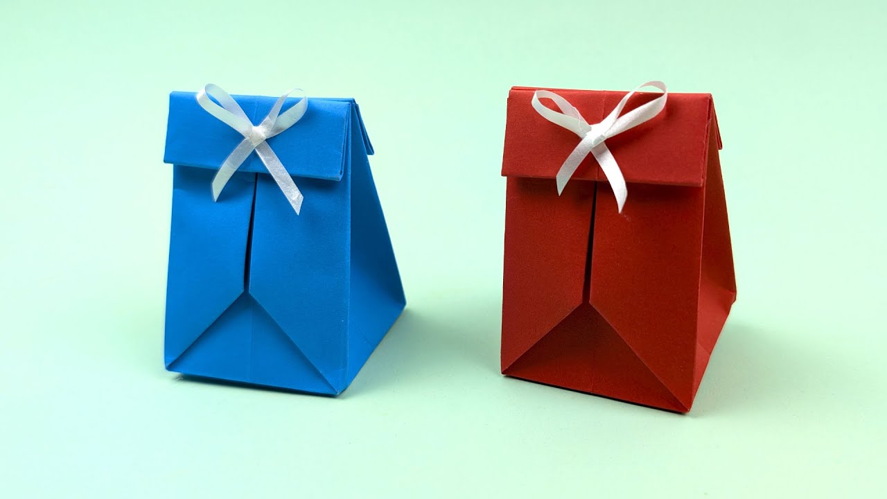 🎁 Comment faire un SAC CADEAU en origami &ndash; Facile et sans colle !
