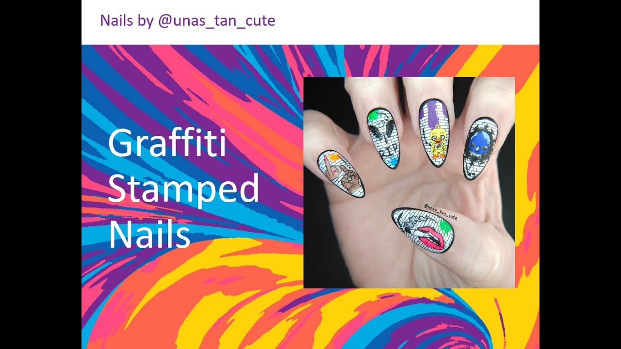 Graffiti Wall Reverse Nail Stamping - Pretty Fingers By Robin