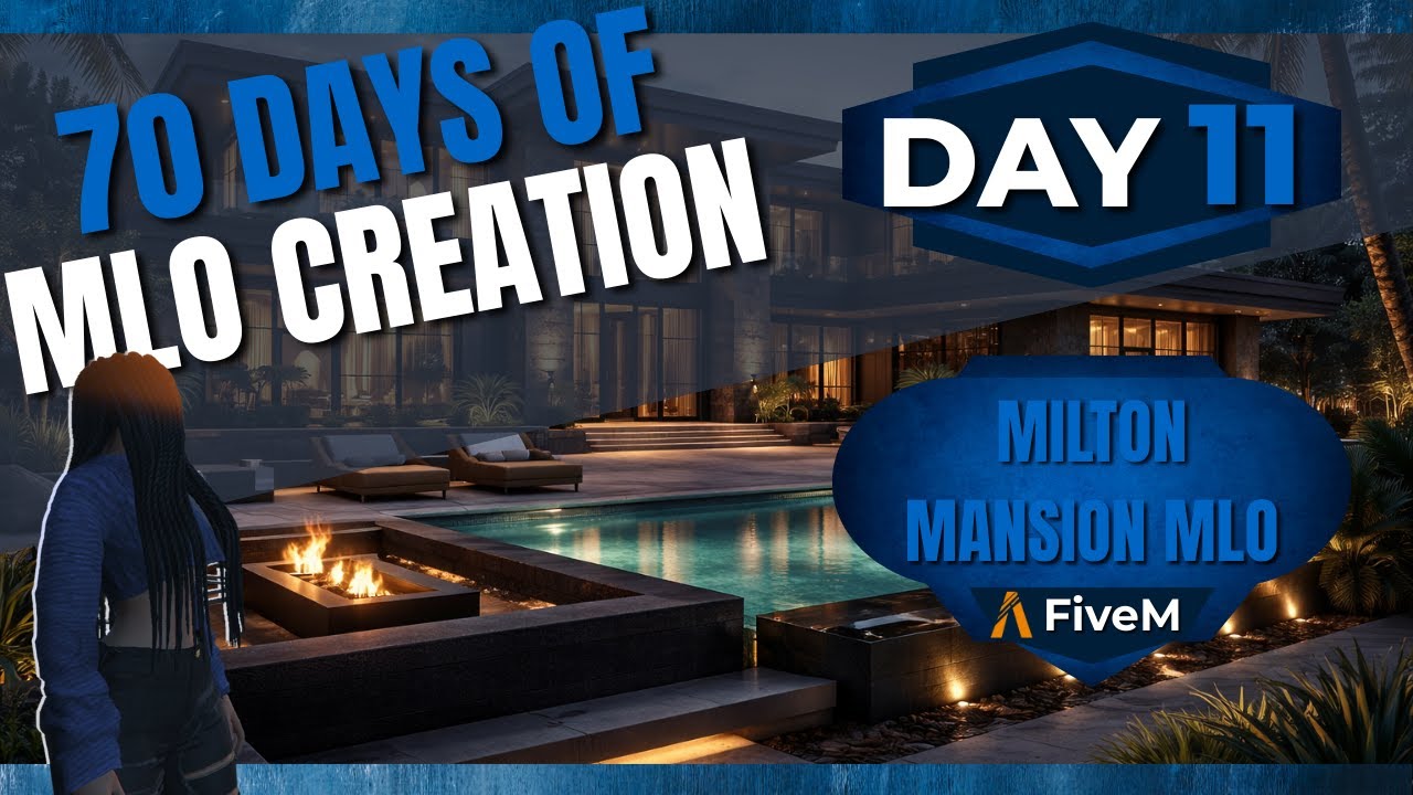 70 Days of MLO Creation &ndash; Day 11 | Building the Milton Mansion Exterior | FiveM