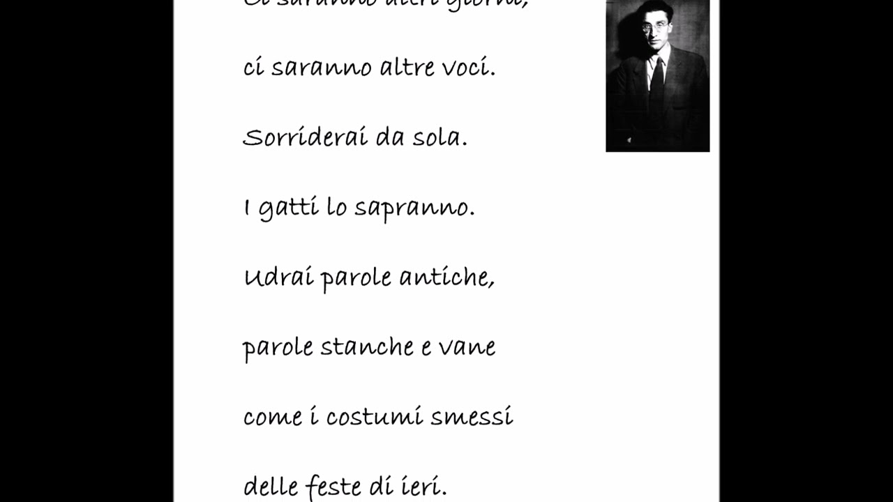 Cesare Pavese   The cats will know