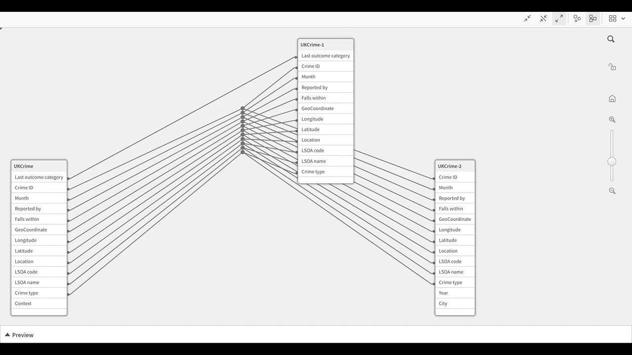 Qlik combine mulple files with different structures automatically