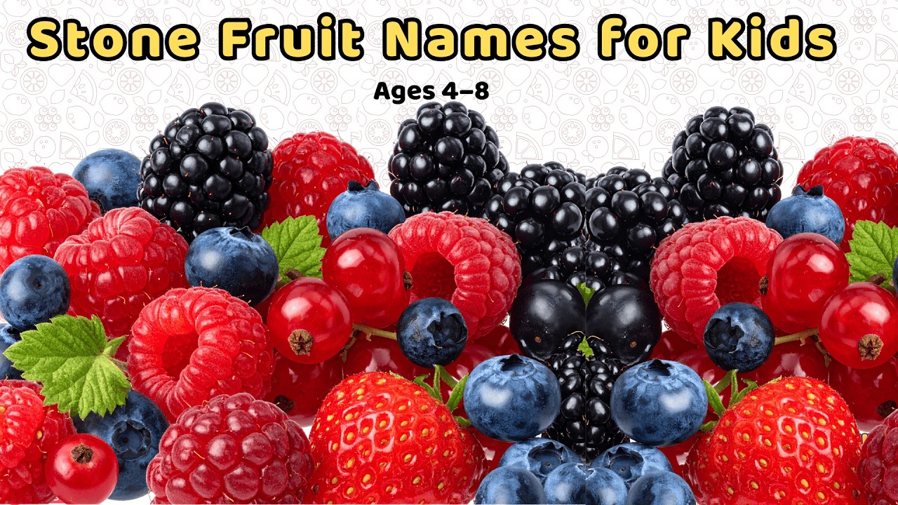 Stone Fruit Collection Pronunciation for Kids (Ages 4–8) Fun Learning Video