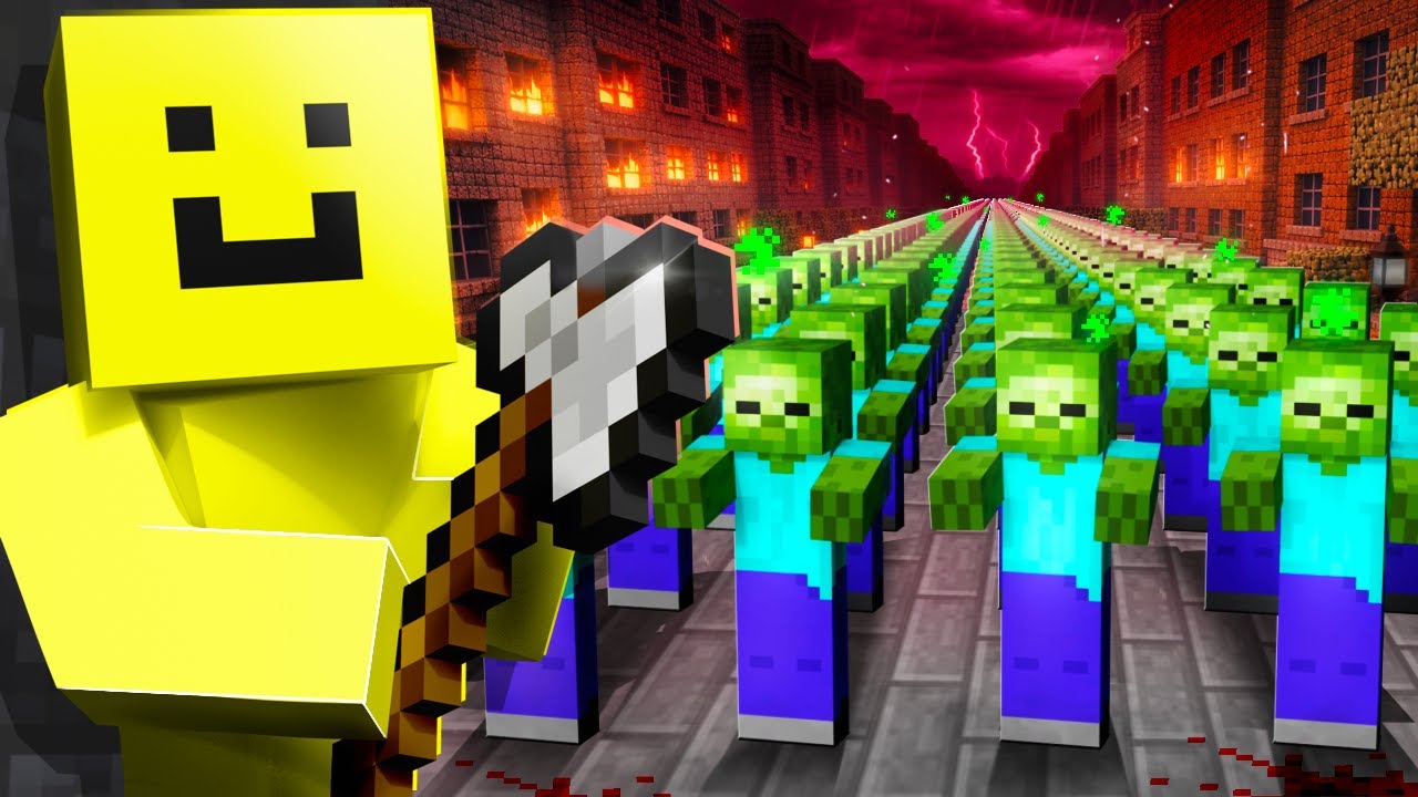 Dok&aacute;že 100 Hr&aacute;čů Přež&iacute;t Zombie APOKALYPSU v Minecraftu?