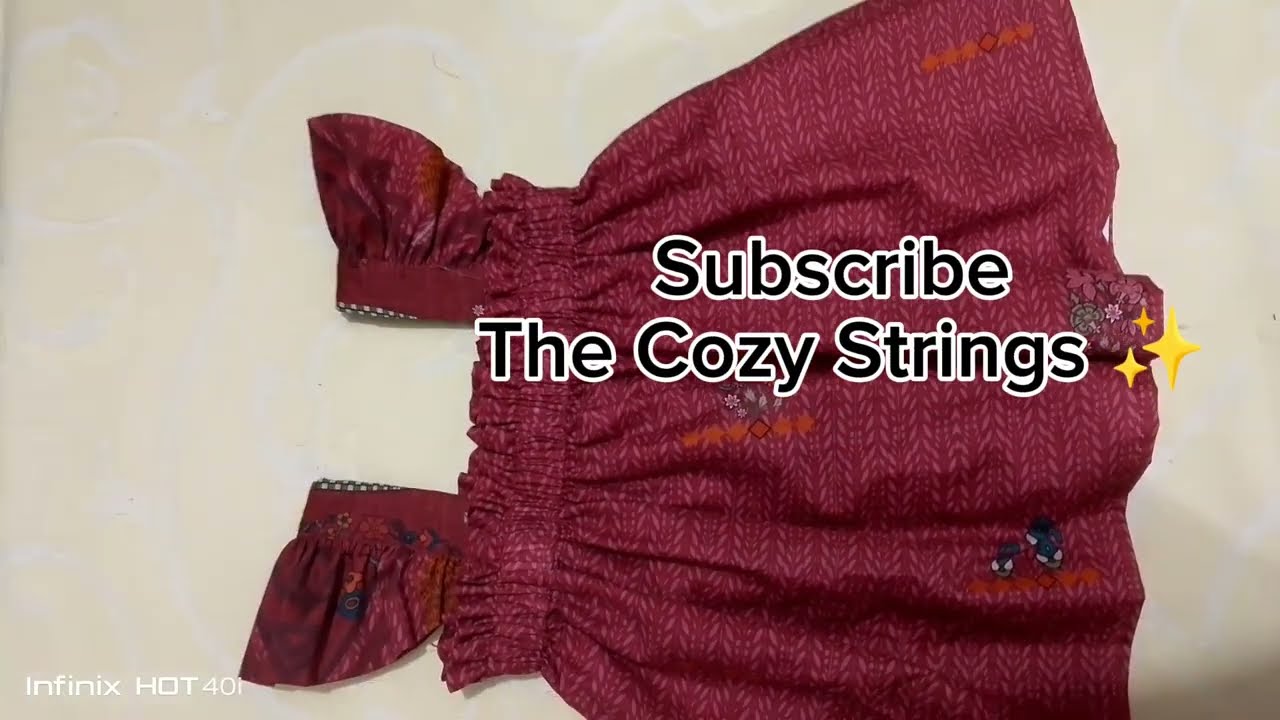 How to Cut and Stitch Baby Girl frock with strips || Easy baby girl frock cutting and stitching