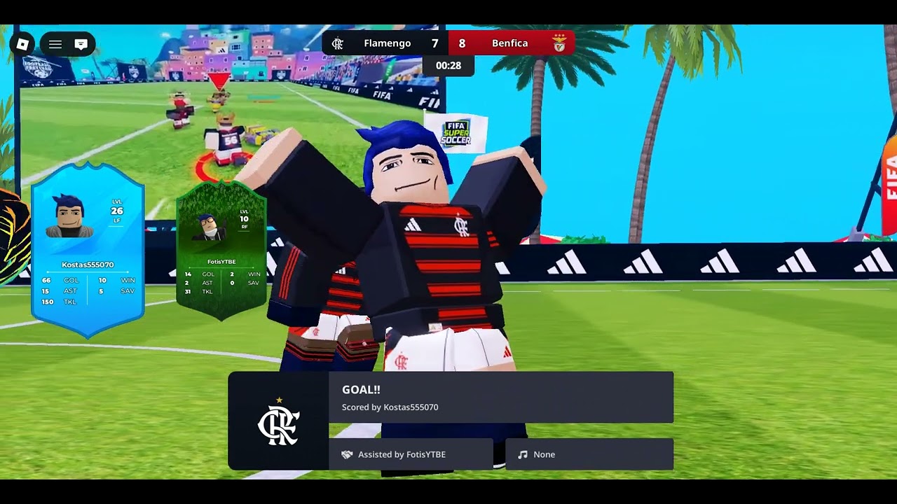 ROBLOX αλλά παίζω με τον φίλο μου μαζί Fifa super league.