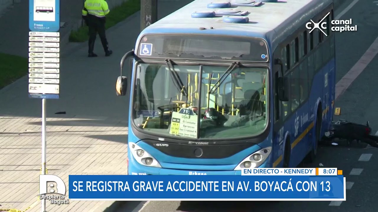 Monumental trancón por accidente en la Av. Boyacá con Calle 13