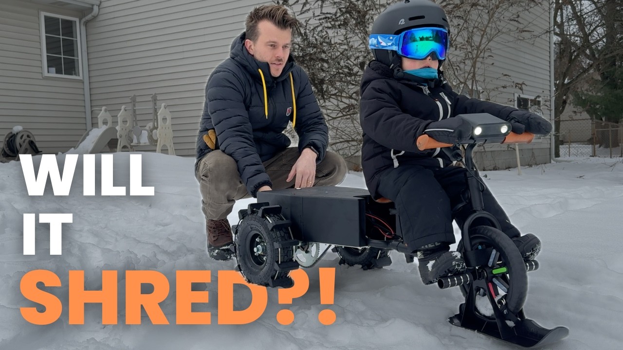 So I built my son an electric snow bike....