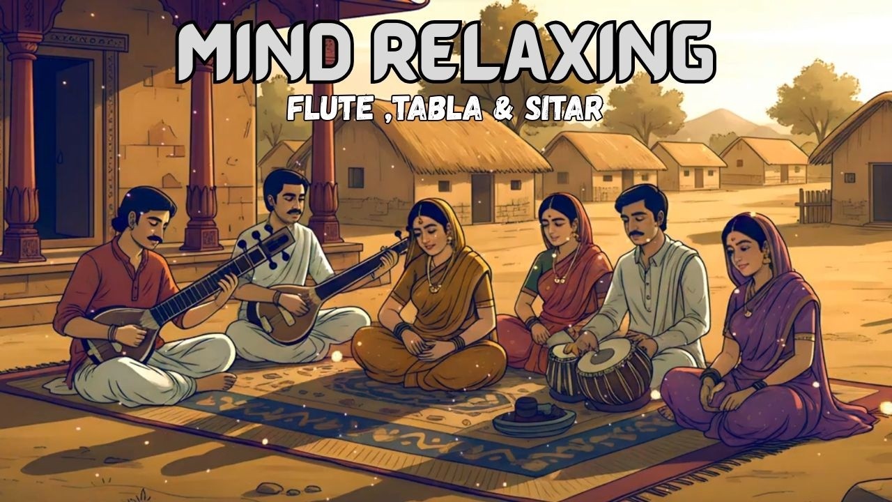 Mind Relaxing Flute Tabla and Sitar Compilation   Hindustani Instrumental Music , Vol - 55