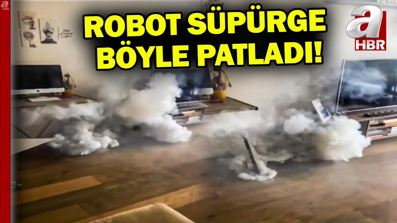 Robot süpürge bomba gibi patladı! O görüntüler kamerada | A Haber