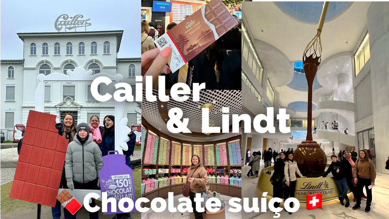 Conhecendo a Cailler & a Lindt 🍫🇨🇭 Chocolate suíço 😋