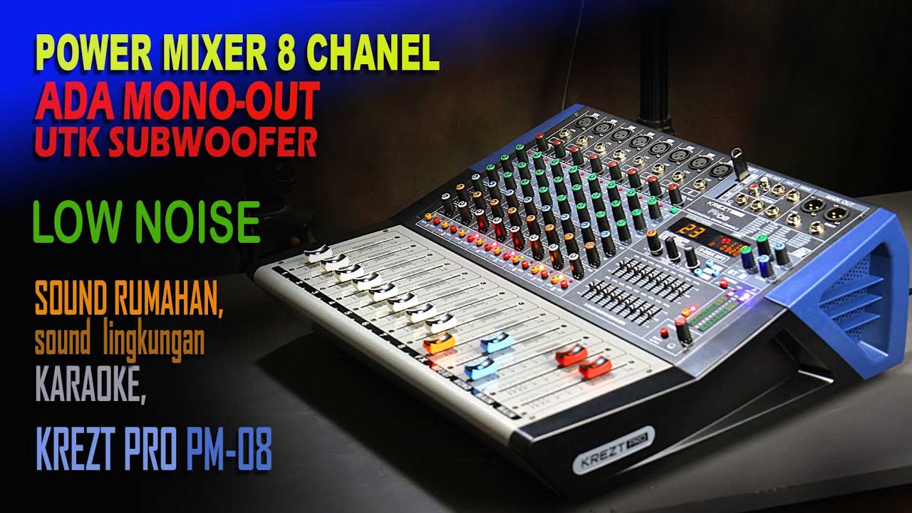 Ada Mono Out , Utk Subwoofer , Power Mixer , KREZT PRO PM 08