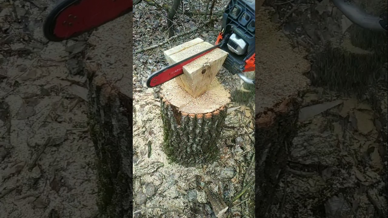 Chainsaw Wood Carving Chair in the Wild 